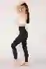 Resim Siyah Yüksek Bel Sporcu Taytı