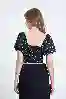 Resim KOLLARI LASTİK DETAYLI BLUZ