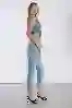 Resim Açık Mavi Normal Bel Mom Jeans