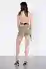 Resim Haki Ayarlanabilir Büzgülü Mini Paraşür Şort