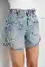 Resim Kemer Düğmelı Denim Şort