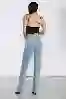 Resim Açık Mavi Yüksek Bel Palazzo Jeans