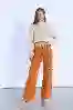 Resim Kargo Bel Lastikli Bol Paça Kadife Pantolon
