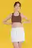 Resim Beyaz Yüksek Bel Mini Kot Etek