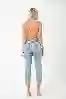 Resim Buz Mavi Yüksek Bel Mom Jeans