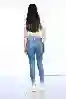 Resim Mavi Yüksek Bel Skinny Jeans