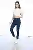 Resim Lacivert Yüksek Bel Skinny Jeans