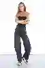 Resim Antrasit Yüksek Bel Toka Ddetaylı  Boyfriend Jean