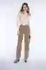 Resim Yüksek Bel Fitilli Kadife Beli Tokalı Mom Pantolon
