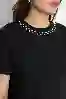 Resim Yaka Taşlı T- Shirt