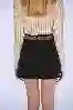 Resim Siyah Denim Mini Kot Etek