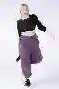 Resim Büyük Beden Mor Stoperli Kargo Paraşüt Pantolon