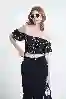 Resim KOLLARI LASTİK DETAYLI BLUZ