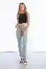 Resim Açık Gri Yüksek Bel Mom Jeans
