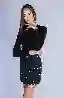 Resim Siyah Fitilli Kadife Fermuar Detay Mini Etek