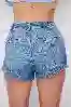 Resim Dikiş detaylı Mini Denim Şort