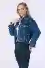 Resim 6 Düğmeli Bel Lastikli Denim Ceket