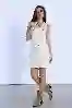 Resim Beyaz Önden Düğmeli Askılı Elbise