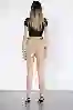 Resim Bej Yüksek Bel Kot Şort