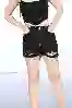 Resim Yüksel Bel Lazerli Mini Kot Şort