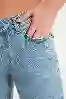 Resim Yüksek Bel  Paça Açik Mom Jeans