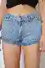 Resim Mini Duble Paça Denim Şort