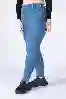 Resim Büyük Beden Mavi Yüksek Bel Skinny Jeans