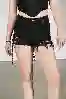 Resim Yüksel Bel Lazerli Mini Kot Şort